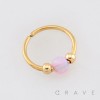 OPAL BEAD NOSE HOOP 316L SURGICAL STEEL